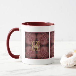 Individuelles Monogramm Ihr Anfangsbuchstabe Name  Tasse
