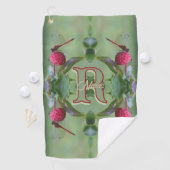Individuelles Monogramm Ihr Anfangsname Libellenku Golfhandtuch (Insitu)