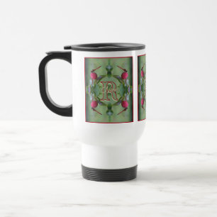 Individuelles Monogramm Ihr Anfangsname Libellenku Reisebecher