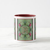 Individuelles Monogramm Ihr Anfangsname Libellenku Tasse (Zentrum)