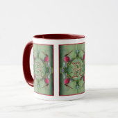 Individuelles Monogramm Ihr Anfangsname Libellenku Tasse (Vorderseite Links)