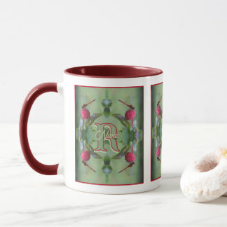 Individuelles Monogramm Ihr Anfangsname Libellenku Tasse