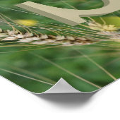 Individuelles Monogramm Ihr Anfangsname Natur Poster (Ecke)