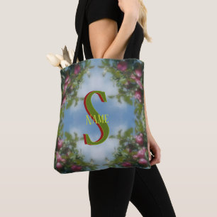 Individuelles Monogramm Ihr Anfangsname Rote Äpfel Tasche