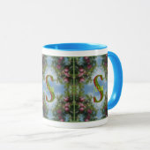 Individuelles Monogramm Ihr Anfangsname Rote Äpfel Tasse (VorderseiteRechts)