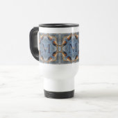 Individuelles Monogramm Ihre Anfangsbuchstabe Blue Reisebecher (Vorderseite Links)