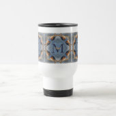 Individuelles Monogramm Ihre Anfangsbuchstabe Blue Reisebecher (Mittel)