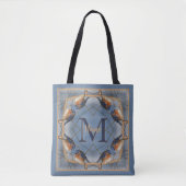 Individuelles Monogramm Ihre Anfangsbuchstabe Blue Tasche (Vorderseite)