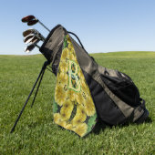 Individuelles Monogramm Ihre Anfangsbuchstabe Prim Golfhandtuch (Gras)