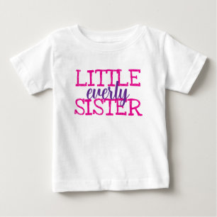 Individuelles Monogramm Mädchen passende Schwester Baby T-shirt