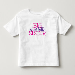 Individuelles Monogramm Mädchen passende Schwester Kleinkind T-shirt