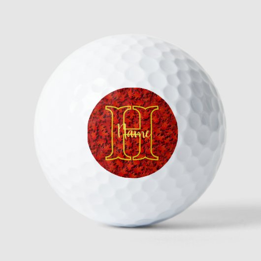 Individuelles Monogramm mit Ihrem Anfangsbuchstabe Golfball (Vorderseite)