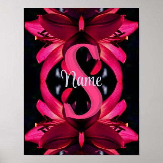 Individuelles Monogramm mit Ihrem Anfangsbuchstabe Poster (Vorne)
