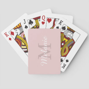 Individuelles Monogramm Name und Initiale Spielkarten