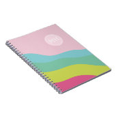 Individuelles monogramm Regenbogen-modisches farbi Notizblock (Rechte Seite)