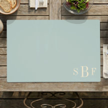 Individuelles Monogramm Salbei Grün Boho Mitte des