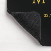 Individuelles Monogramm und Datum Personalisiert S Mousepad (Ecke)
