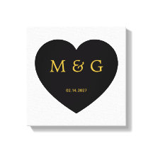 Individuelles Monogramm und Datumssymbol der Liebe