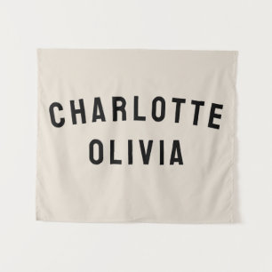 Individuelles Namensbanner Personalisierte Kinderz Wandteppich