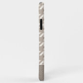 Individuelles neutrales Ivory Taupe Hahnentrittmus Case-Mate iPhone Hülle (Hinten/Rechts)