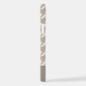 Individuelles neutrales Ivory Taupe Hahnentrittmus iPhone Hülle (Rechte Seite)
