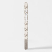 Individuelles neutrales Ivory Taupe Hahnentrittmus iPhone Hülle (Linke Seite)