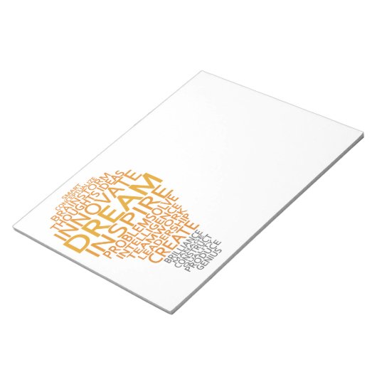 Individuelles Notebook mit Inspirationslampe Notizblock (angewinkelt)