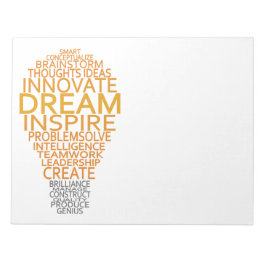 Individuelles Notebook mit Inspirationslampe Notizblock