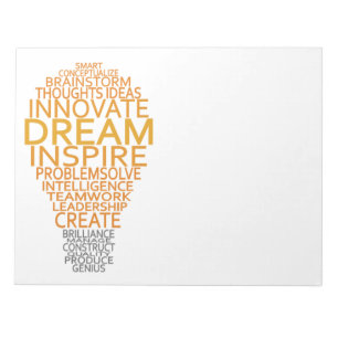 Individuelles Notebook mit Inspirationslampe Notizblock