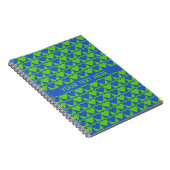 Individuelles Notebook mit Limonem/blauem Herzdesi Notizblock (Rechte Seite)