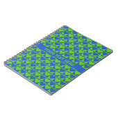 Individuelles Notebook mit Limonem/blauem Herzdesi Notizblock (Linke Seite)