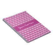 Individuelles Notebook mit rosa Herzen Notizblock (Rechte Seite)