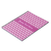 Individuelles Notebook mit rosa Herzen Notizblock (Linke Seite)
