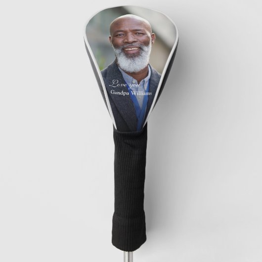 Individuelles Opa Großvater Vater Foto Persönlich Golf Headcover (Vorderseite)