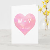 individuelles Paar, erstes Aquarellfest Karte (Gelbe Blume)