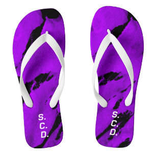 Individuelles Paar Flip Flops gebürstet Lila Schwa Badesandalen