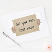 Individuelles Pappprotestzeichen Rechteckiger Aufkleber (Umschlag)