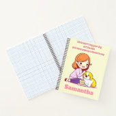 Individuelles Personalisierter Hund Welpengeschenk Notizblock (Innenseite)