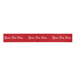 Individuelles personalisiertes rotes Band Ripsband