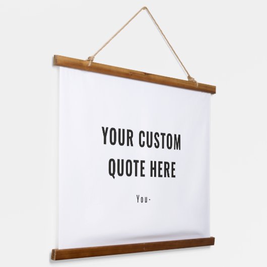 Individuelles persönliches Angebot oder Sprichwort Wandteppich Mit Holzrahmen (Gewinkelt)