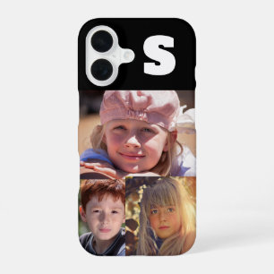 INDIVIDUELLES PHOTO-COLLAGE IPHONE-CASE MIT MONOGR iPhone 16 HÜLLE