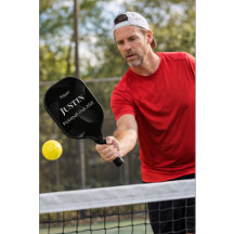 Individuelles Pickleball-Paddle Schwarz Weiß Namen