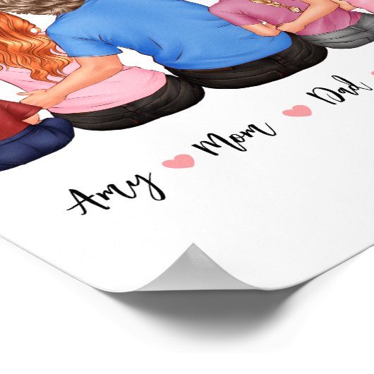 Individuelles Portrait-Poster Poster (Ecke)