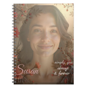 Individuelles Porträt für Sie – Personalisiertes F Notizblock