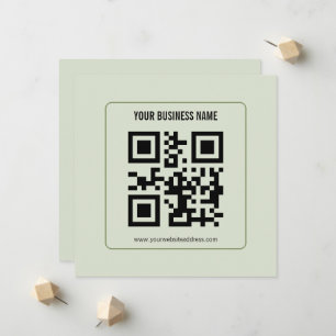 Individuelles QR-Code-Geschäftsname-Vorlage Ankündigung