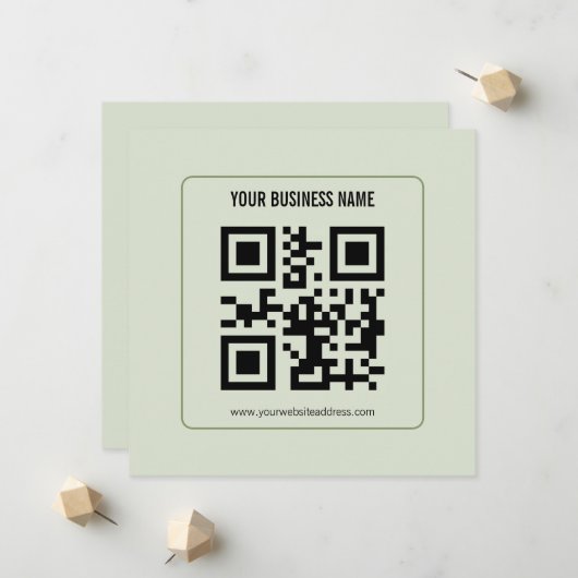Individuelles QR-Code-Geschäftsname-Vorlage Ankündigung (Vorderseite/Rückseite Beispiel)