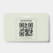 Individuelles QR-Code-Geschäftsname-Vorlage Ausweis (Vorderseite)
