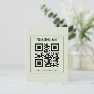 Individuelles QR-Code-Geschäftsname-Vorlage Begleitkarte