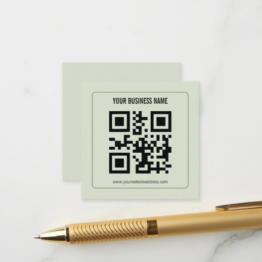 Individuelles QR-Code-Geschäftsname-Vorlage Begleitkarte (Vorderseite/Rückseite Beispiel)