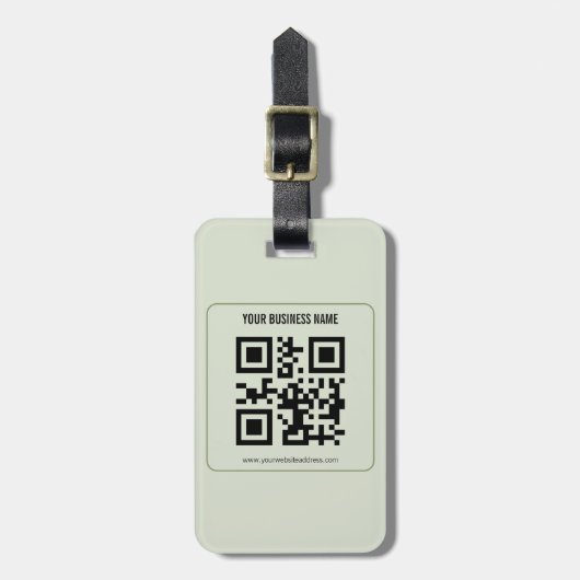 Individuelles QR-Code-Geschäftsname-Vorlage Gepäckanhänger (Vorderseite vertikal)